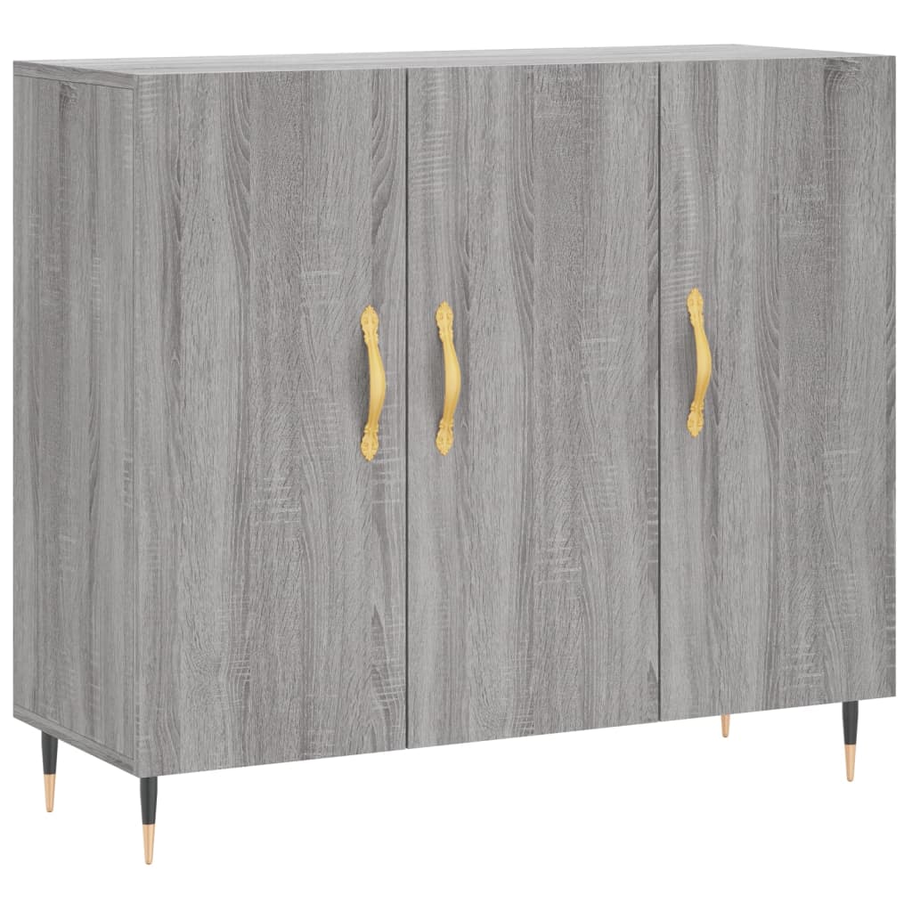 Sideboard Grey Sonoma 90x34x80 cm Engineered Wood
