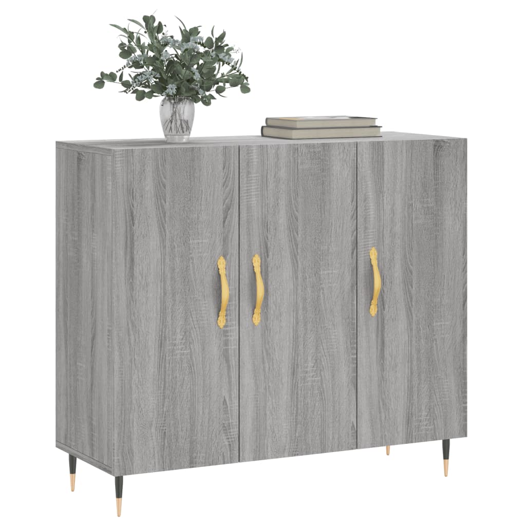 Sideboard Grey Sonoma 90x34x80 cm Engineered Wood