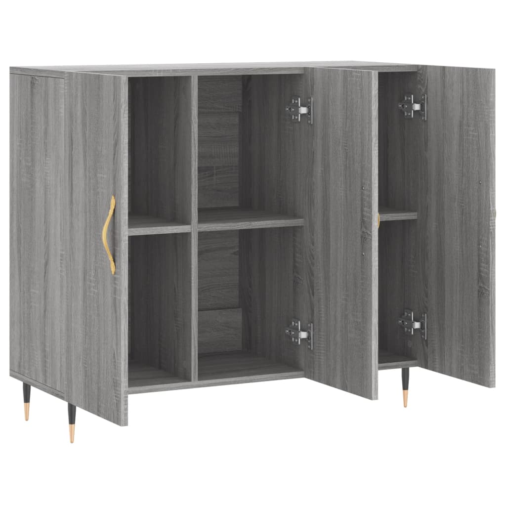 Sideboard Grey Sonoma 90x34x80 cm Engineered Wood