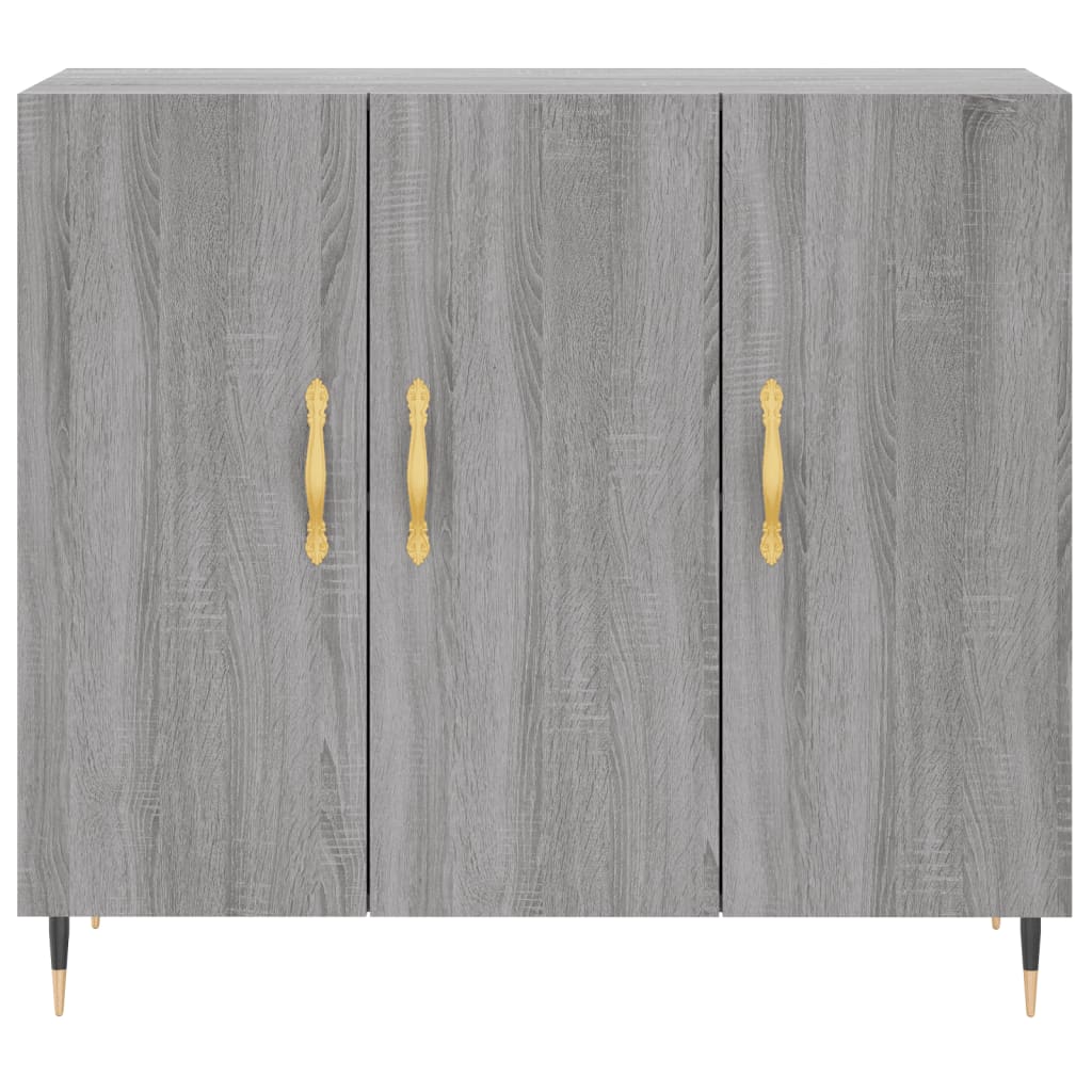 Sideboard Grey Sonoma 90x34x80 cm Engineered Wood