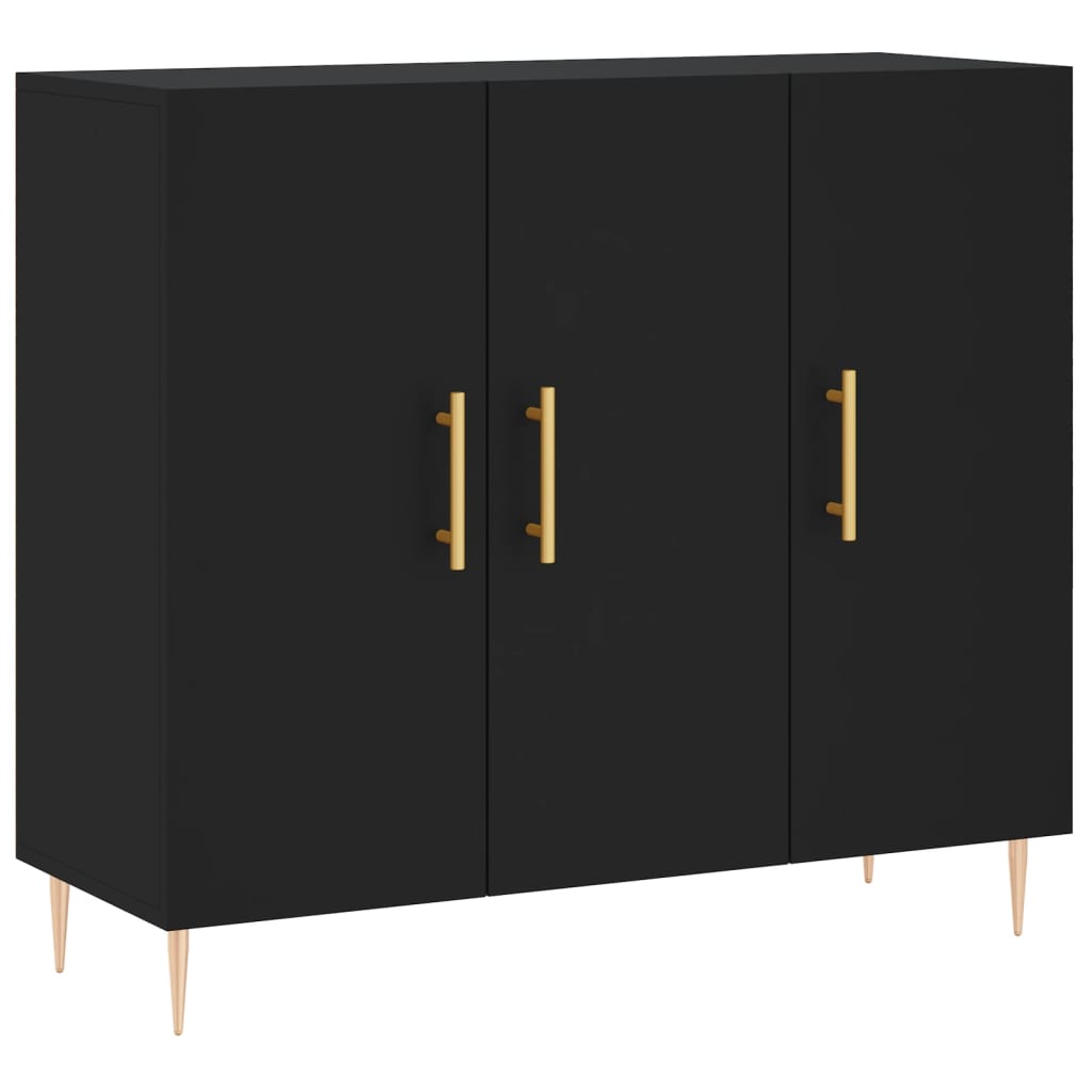 Sideboard Black 90x34x80 cm Engineered Wood