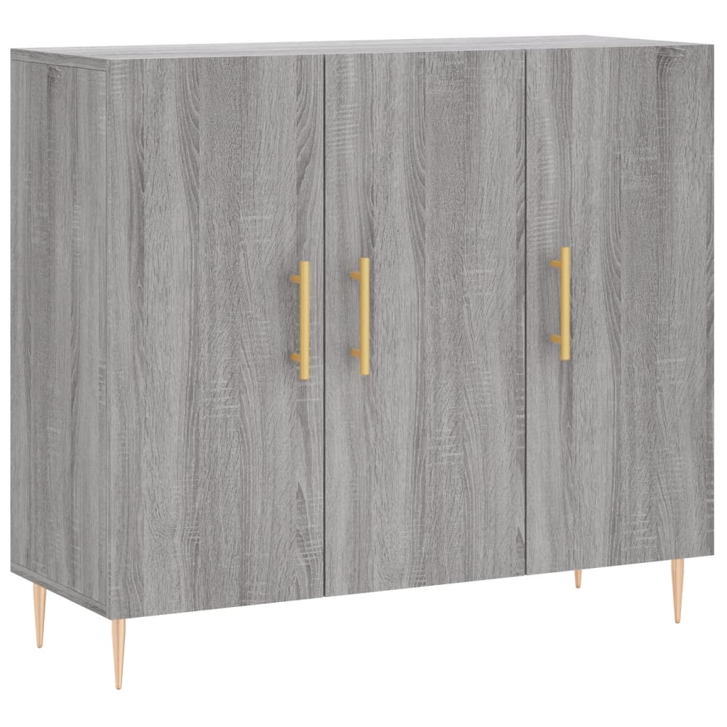 Sideboard Grey Sonoma 90x34x80 cm Engineered Wood
