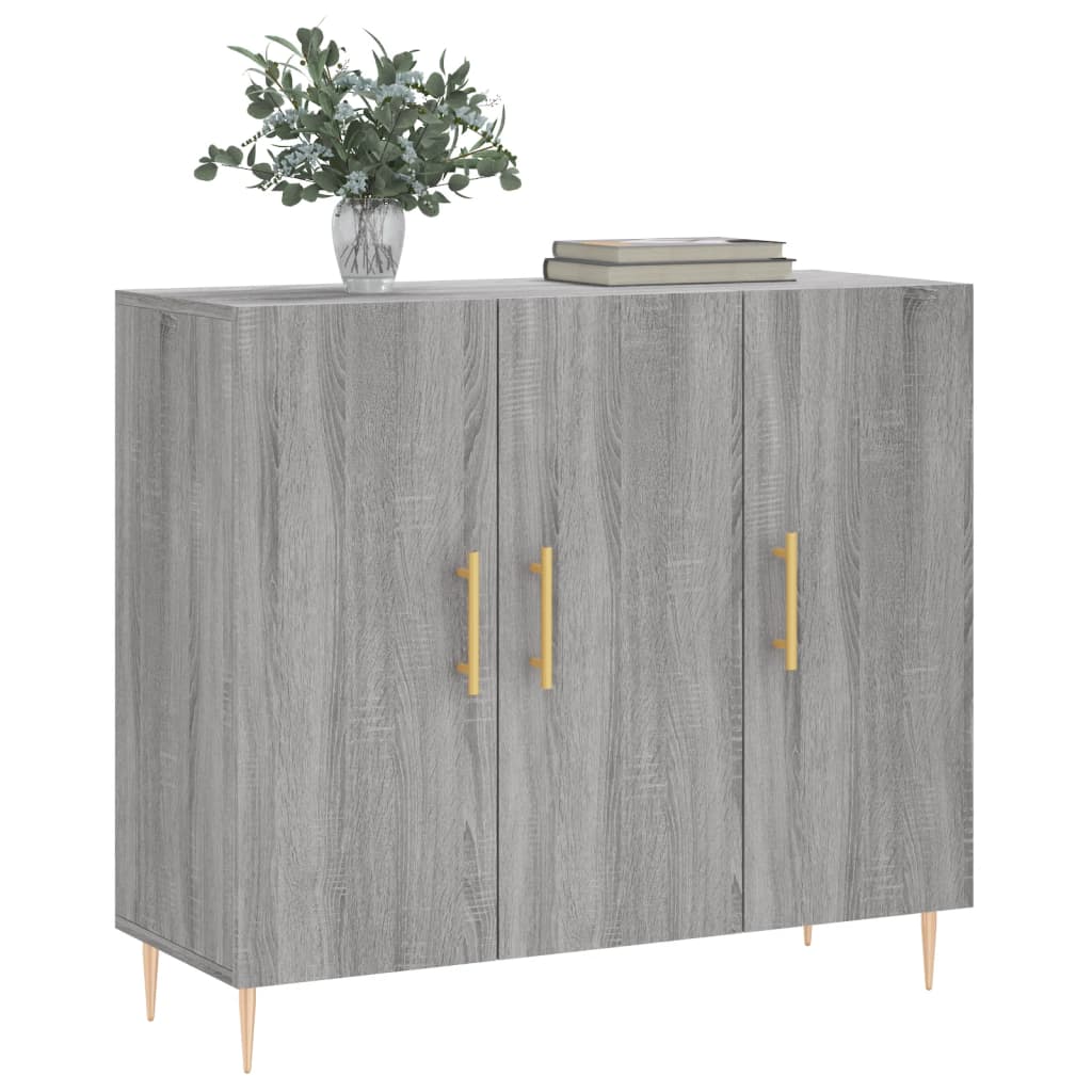 Sideboard Grey Sonoma 90x34x80 cm Engineered Wood