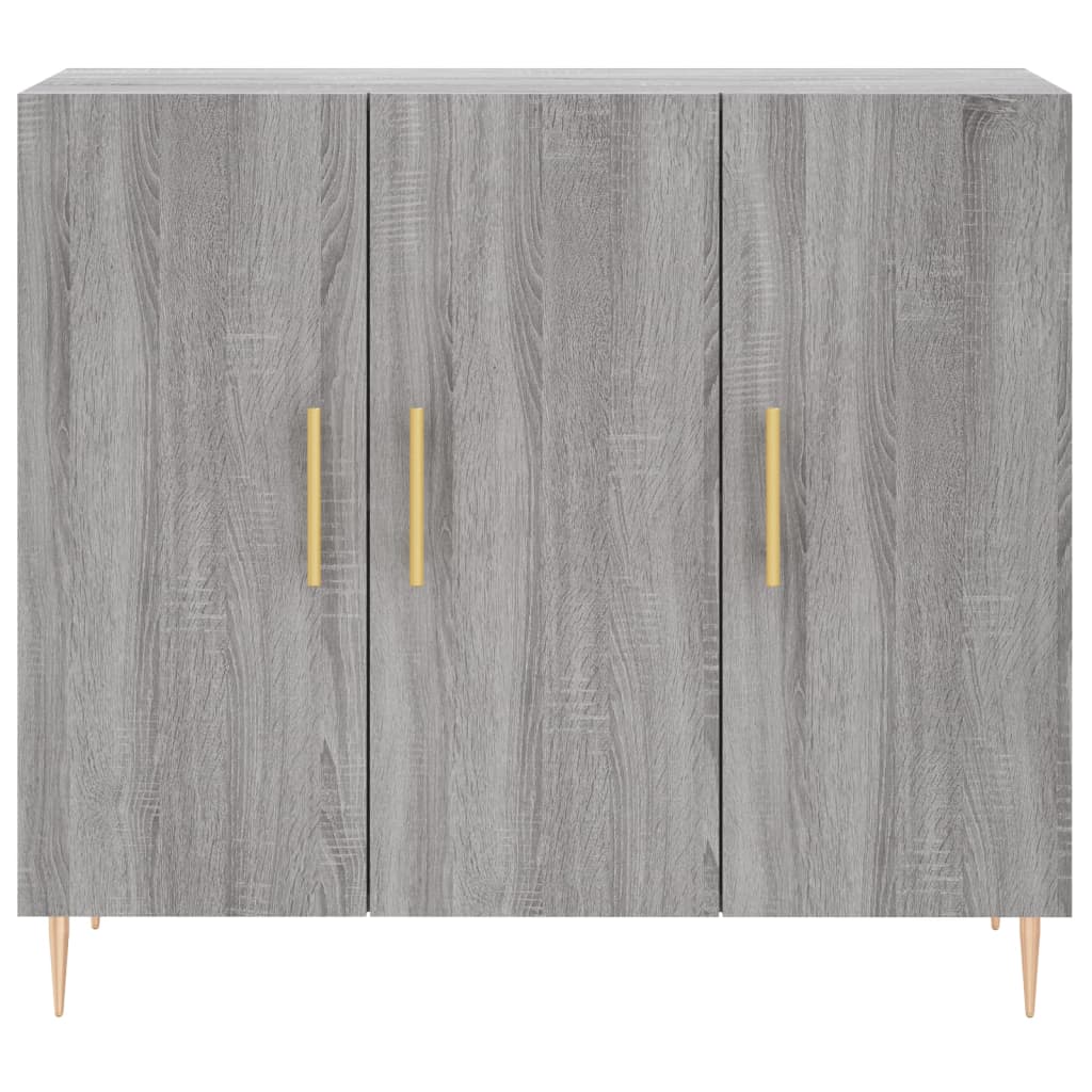 Sideboard Grey Sonoma 90x34x80 cm Engineered Wood