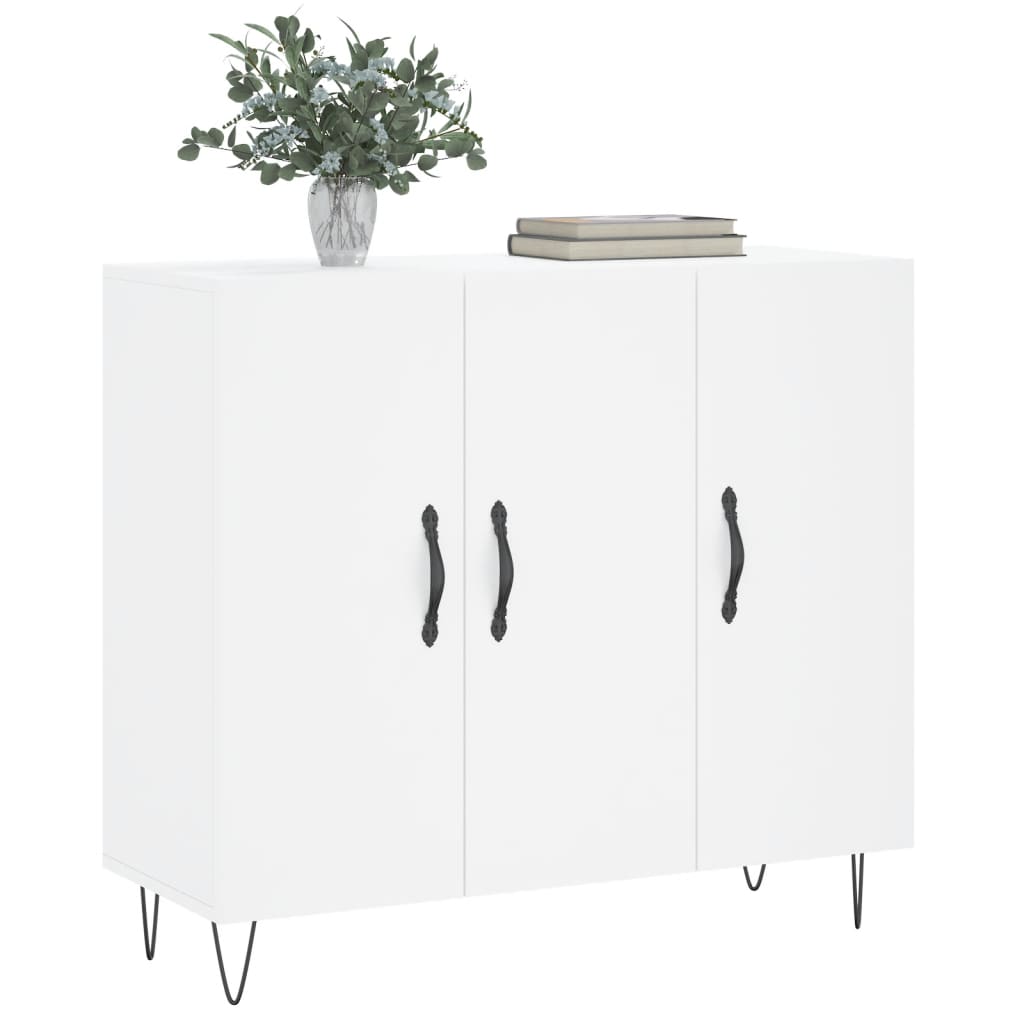 Sideboard White 90x34x80 cm Engineered Wood