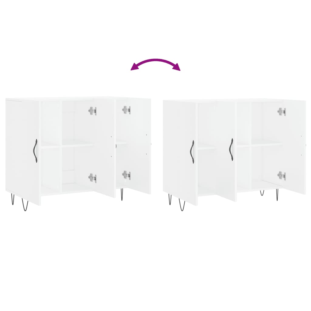 Sideboard White 90x34x80 cm Engineered Wood