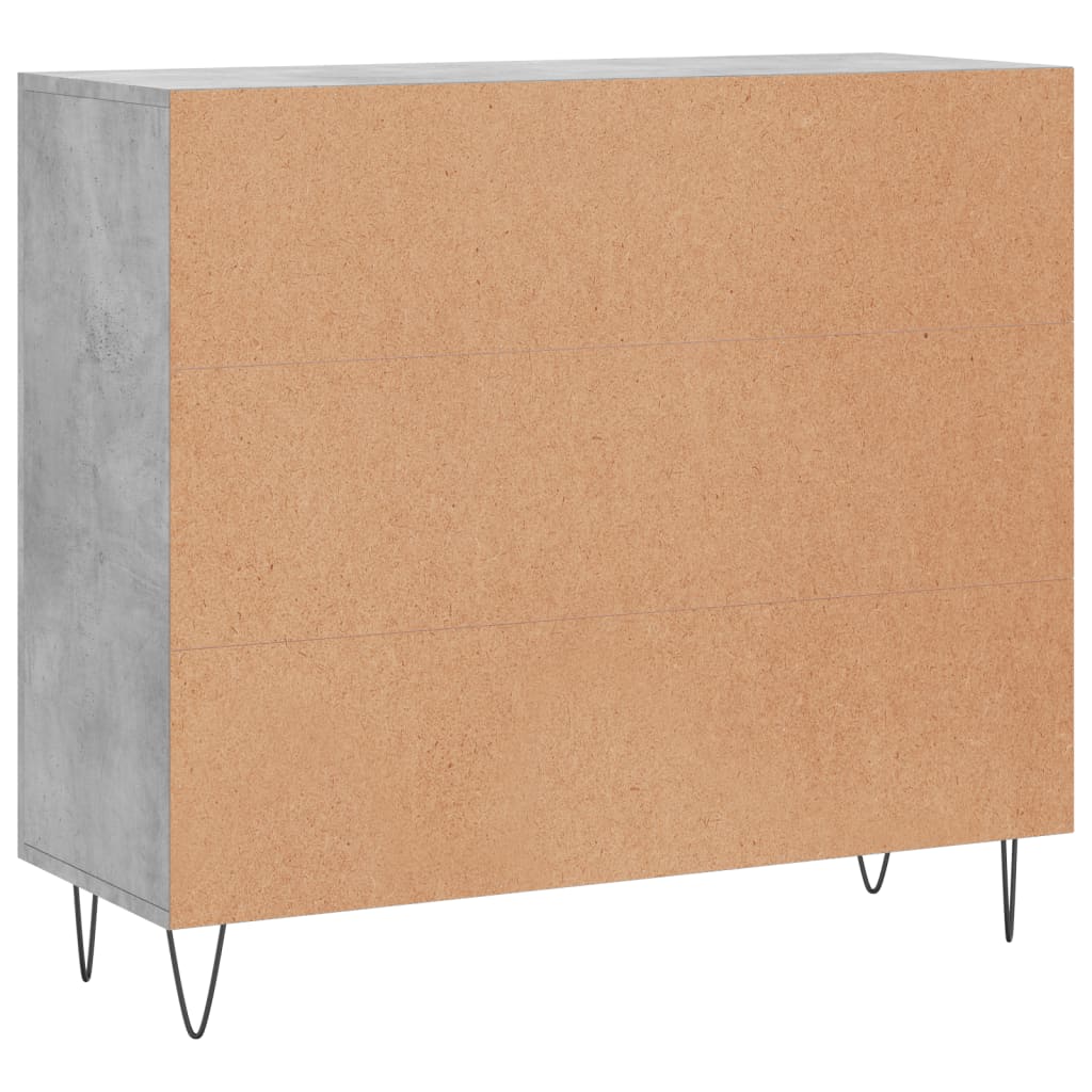 Sideboard Concrete Grey 90x34x80 cm Engineered Wood