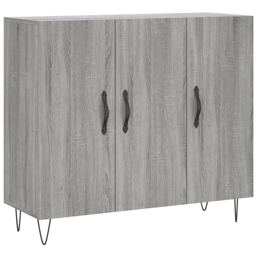 Sideboard Grey Sonoma 90x34x80 cm Engineered Wood