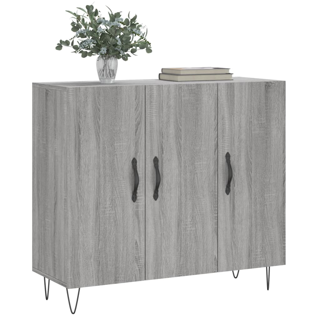 Sideboard Grey Sonoma 90x34x80 cm Engineered Wood