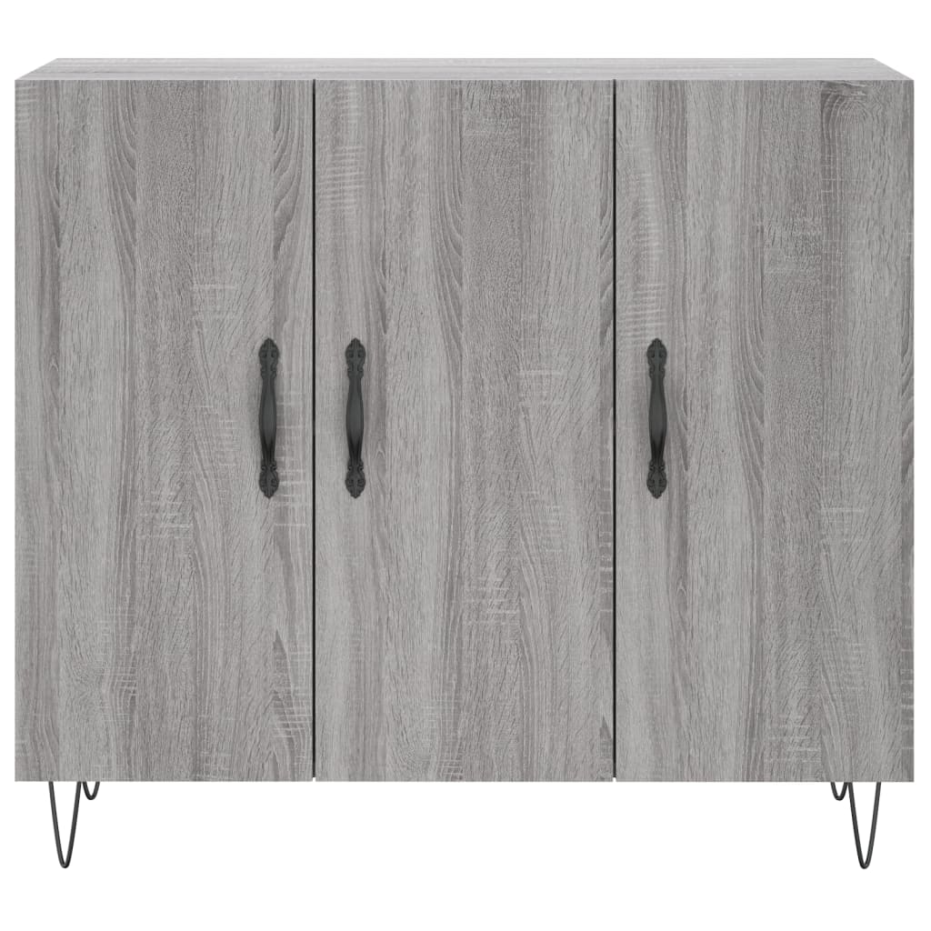 Sideboard Grey Sonoma 90x34x80 cm Engineered Wood