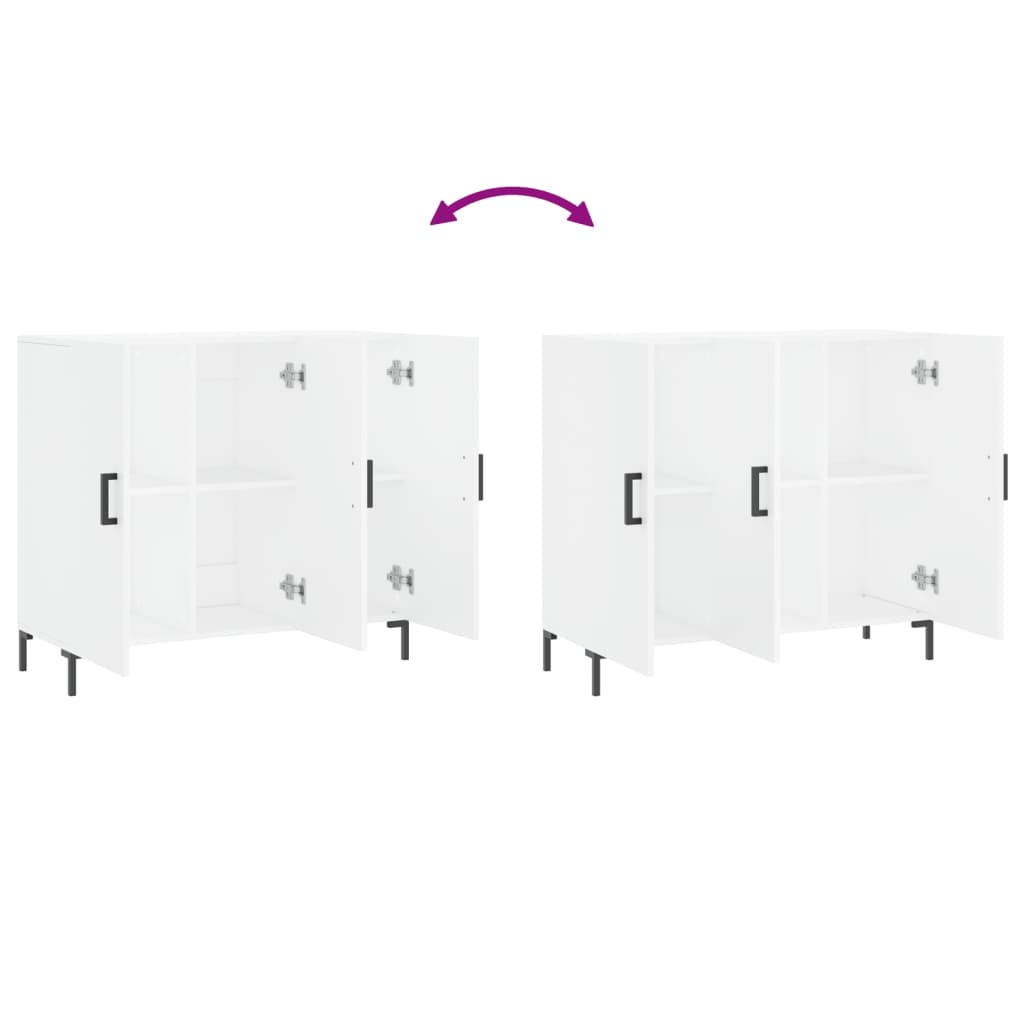 Sideboard White 90x34x80 cm Engineered Wood