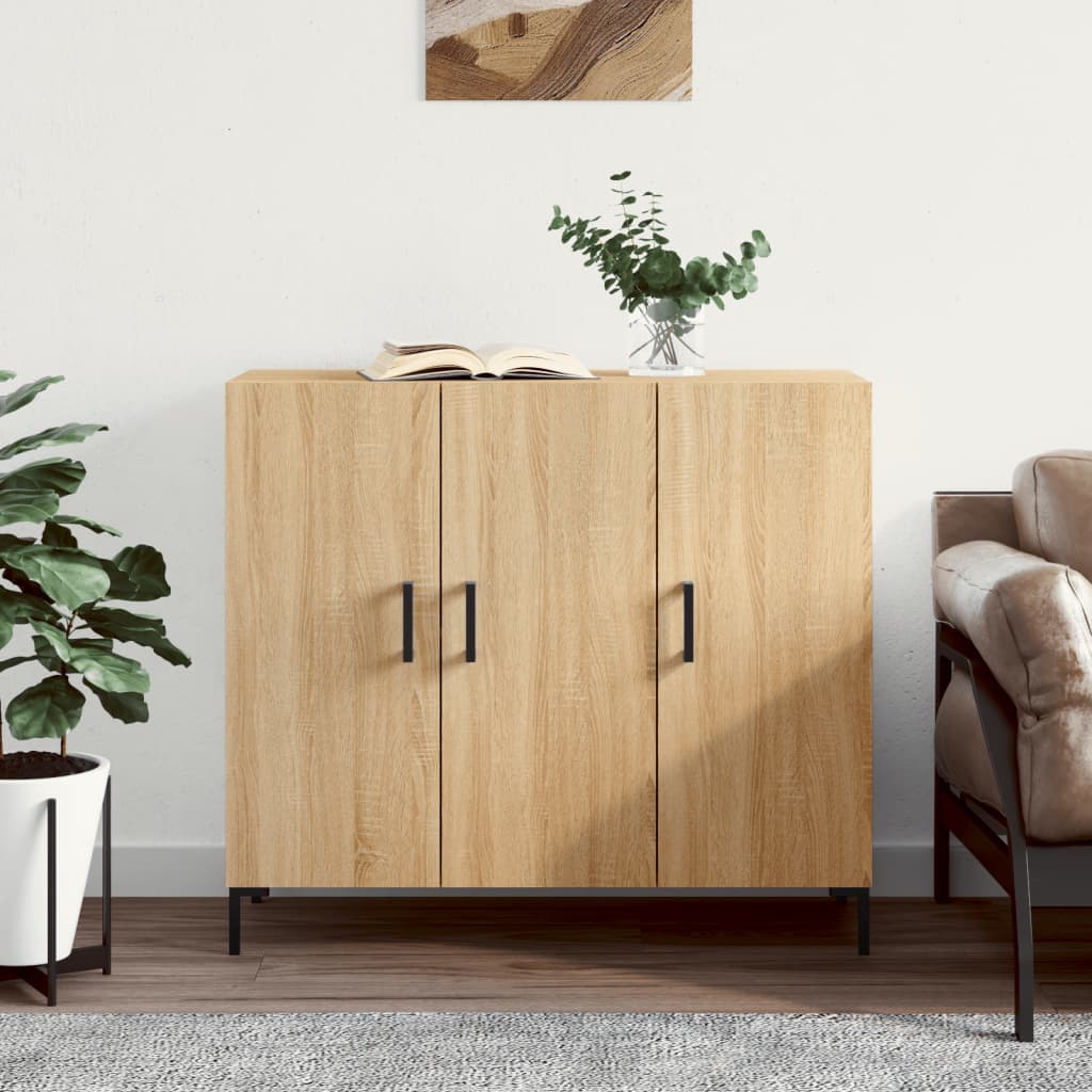 Sideboard Sonoma Oak 90x34x80 cm Engineered Wood