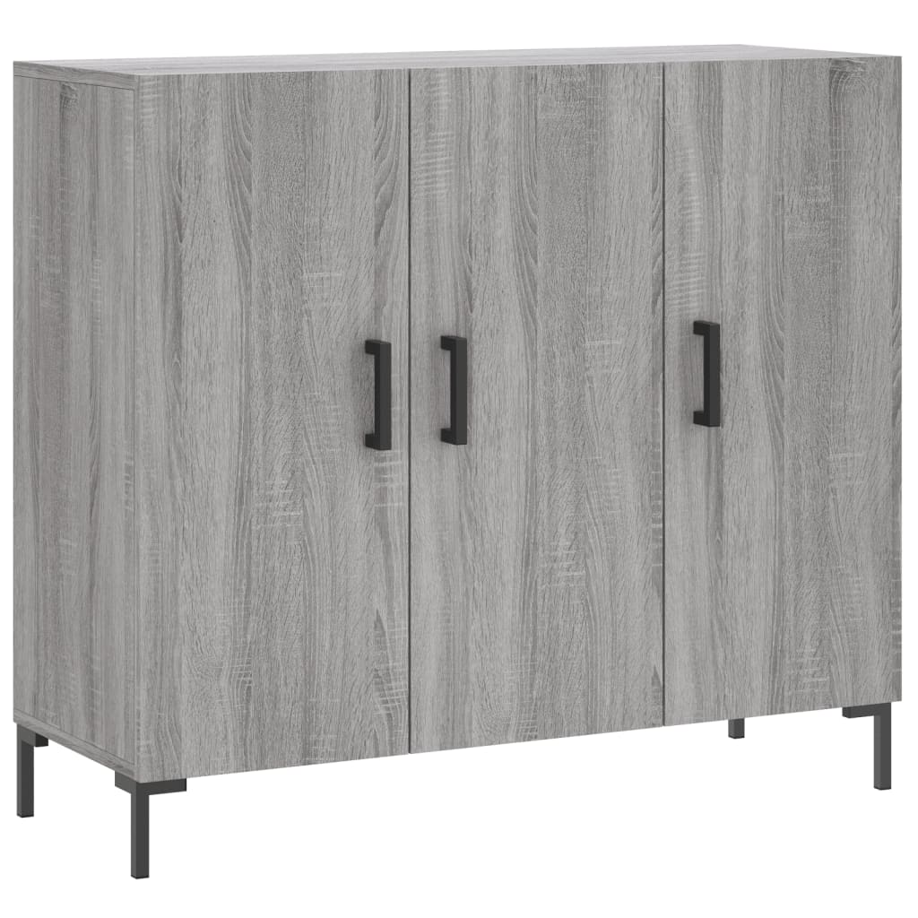 Sideboard Grey Sonoma 90x34x80 cm Engineered Wood