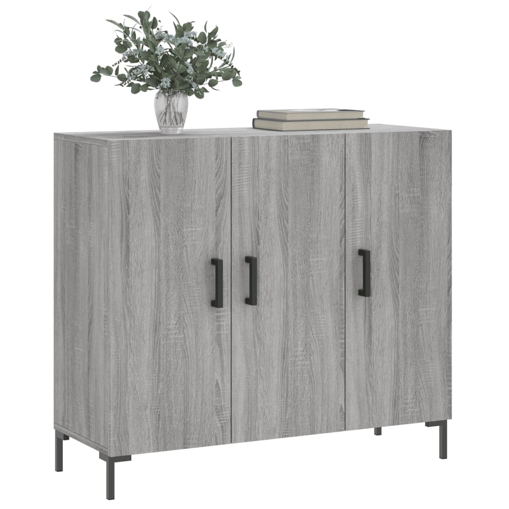 Sideboard Grey Sonoma 90x34x80 cm Engineered Wood
