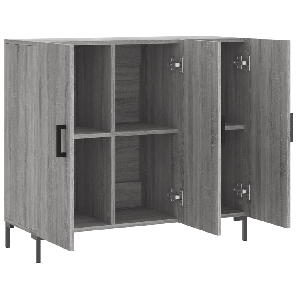 Sideboard Grey Sonoma 90x34x80 cm Engineered Wood