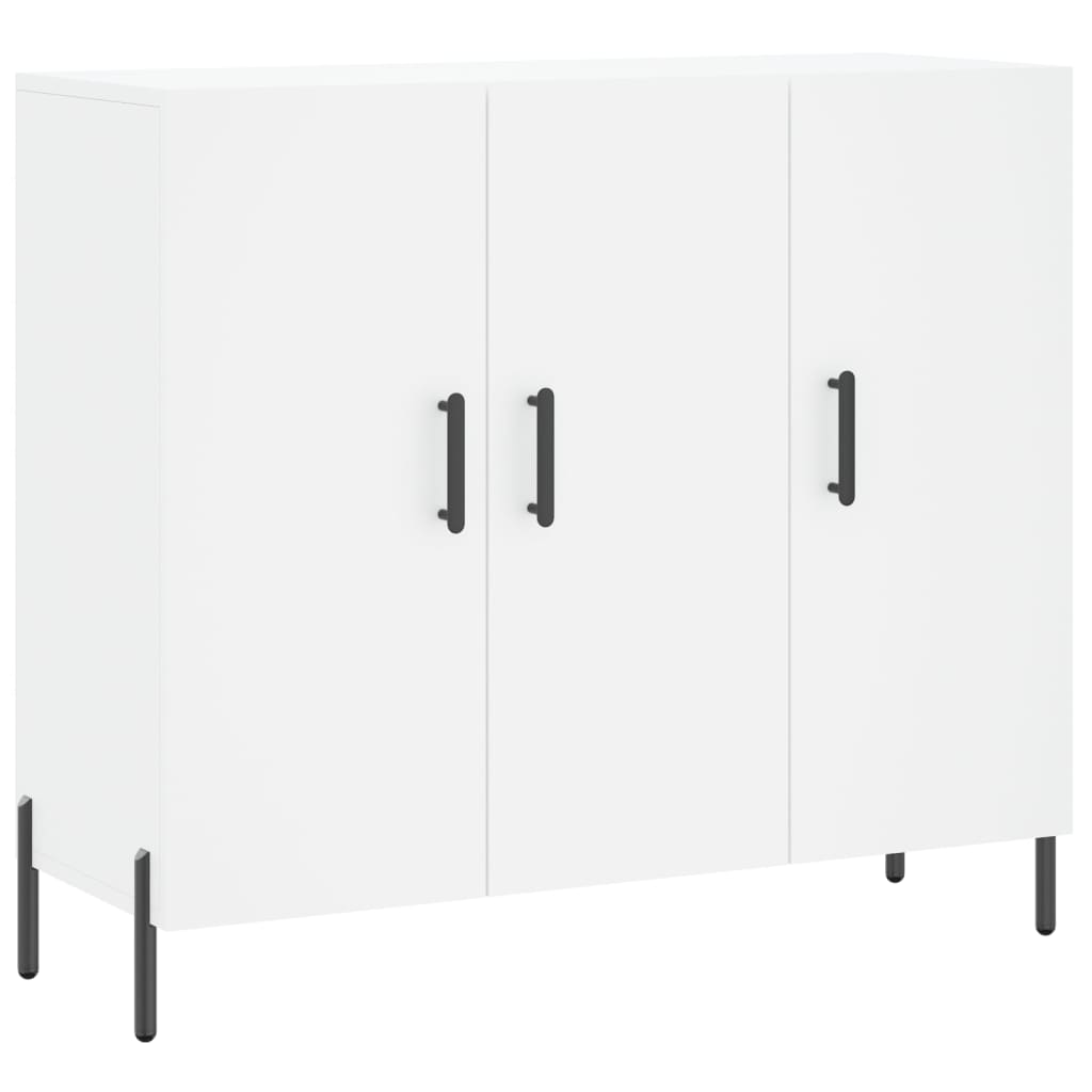 Sideboard White 90x34x80 cm Engineered Wood