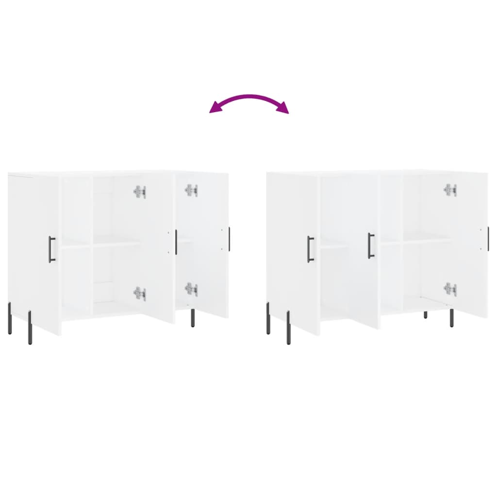 Sideboard White 90x34x80 cm Engineered Wood