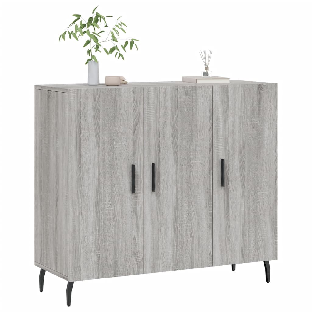 Sideboard Grey Sonoma 90x34x80 cm Engineered Wood