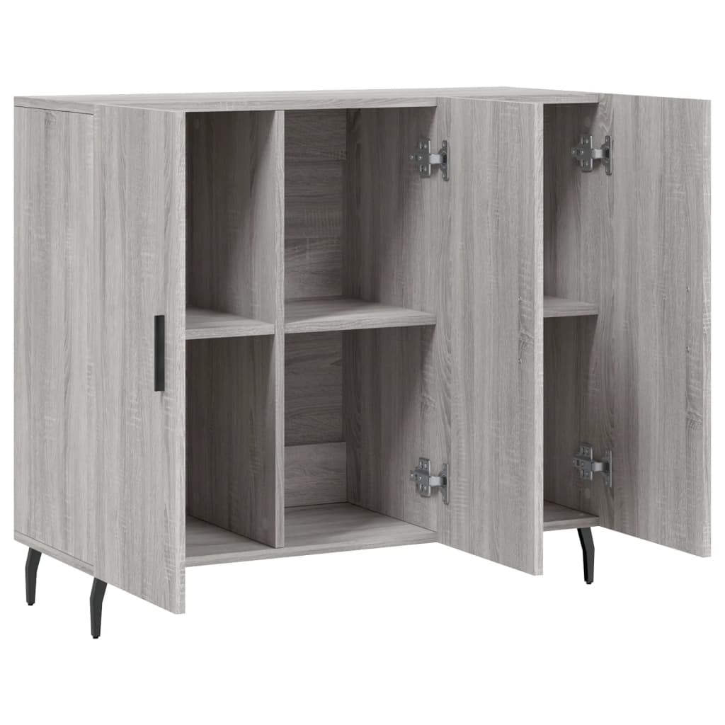 Sideboard Grey Sonoma 90x34x80 cm Engineered Wood
