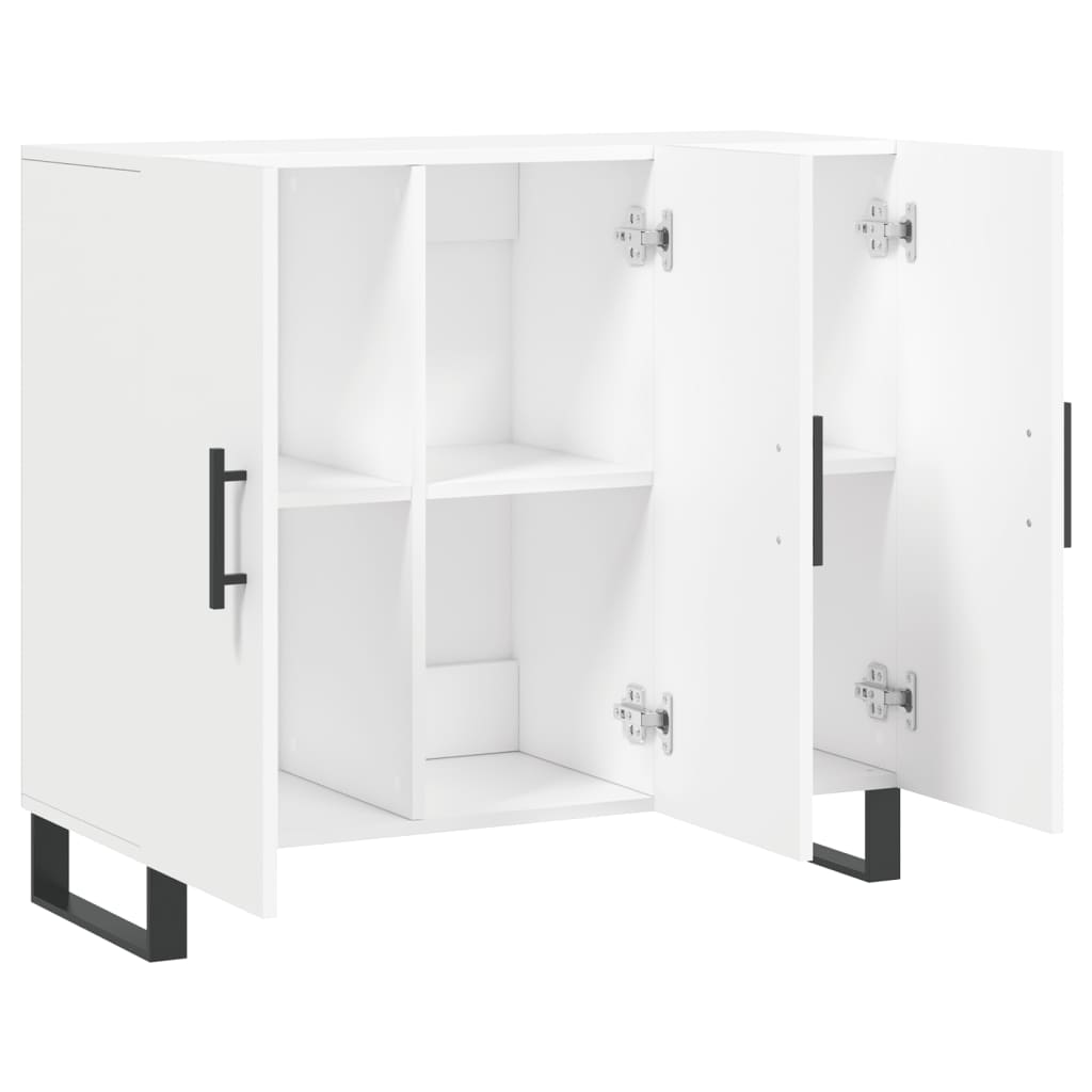 Sideboard White 90x34x80 cm Engineered Wood