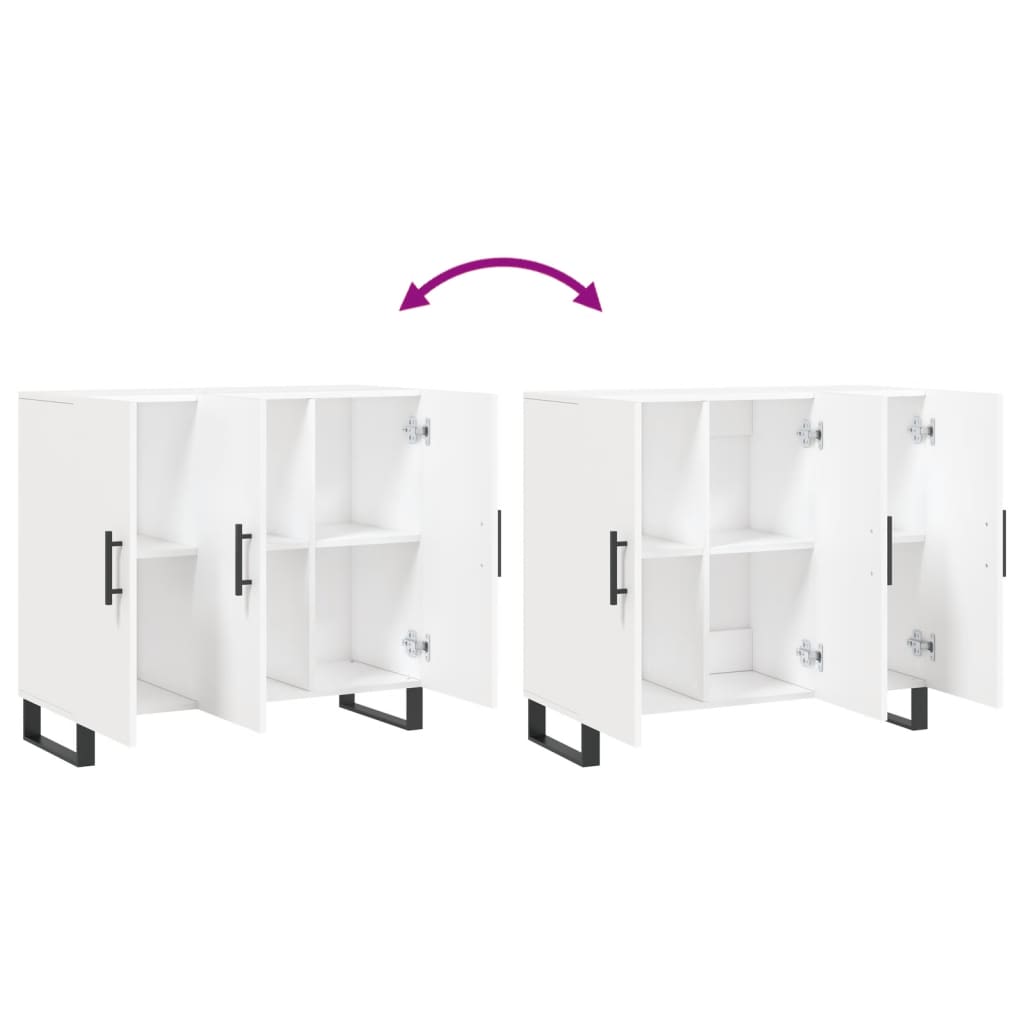 Sideboard White 90x34x80 cm Engineered Wood