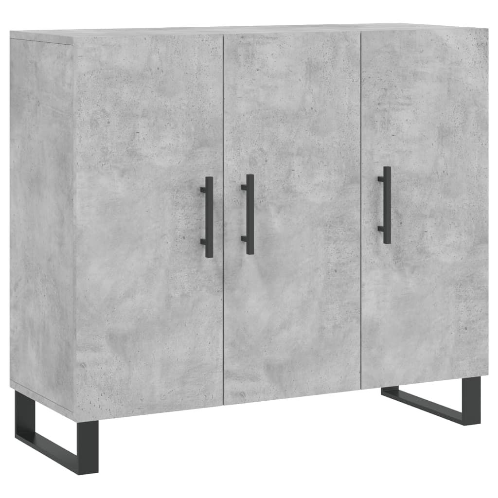 Sideboard Concrete Grey 90x34x80 cm Engineered Wood