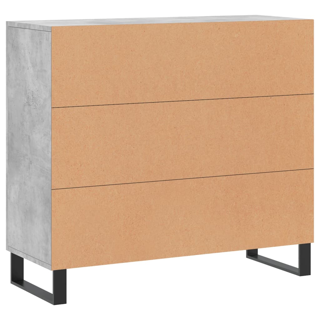 Sideboard Concrete Grey 90x34x80 cm Engineered Wood