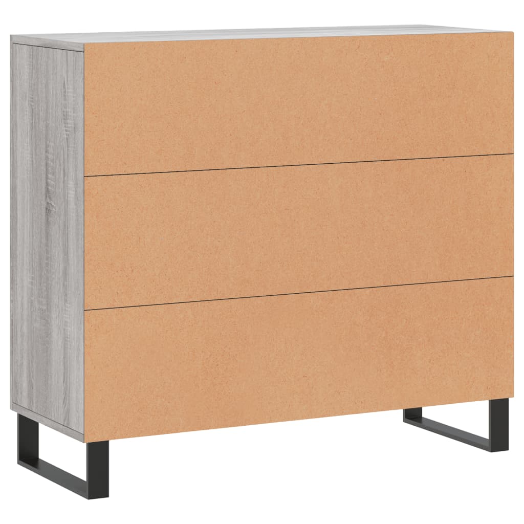Sideboard Grey Sonoma 90x34x80 cm Engineered Wood