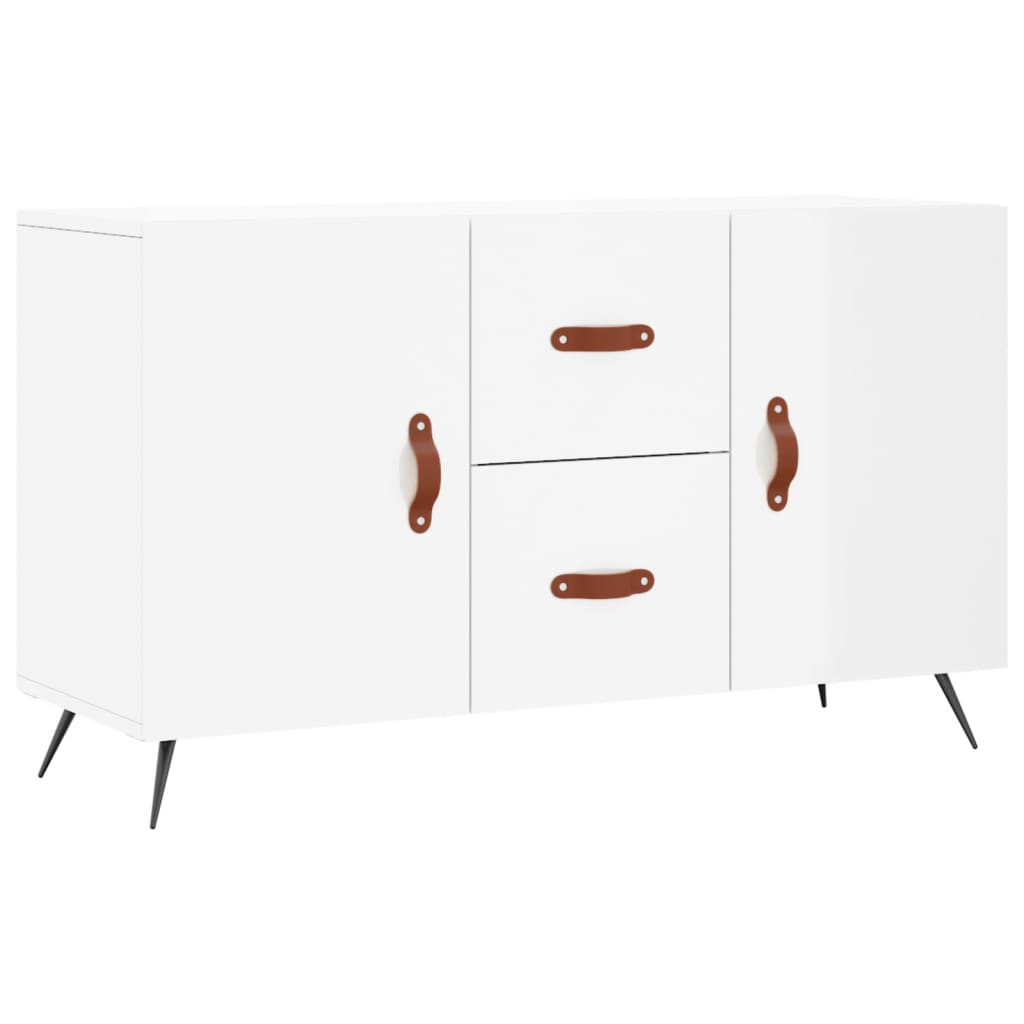 Sideboard High Gloss White 100x36x60 cm Engineered Wood
