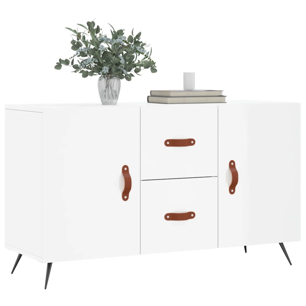 Sideboard High Gloss White 100x36x60 cm Engineered Wood