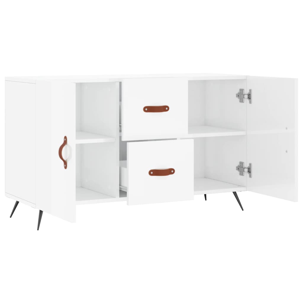 Sideboard High Gloss White 100x36x60 cm Engineered Wood