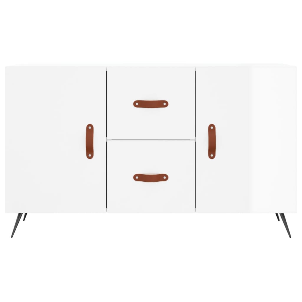 Sideboard High Gloss White 100x36x60 cm Engineered Wood