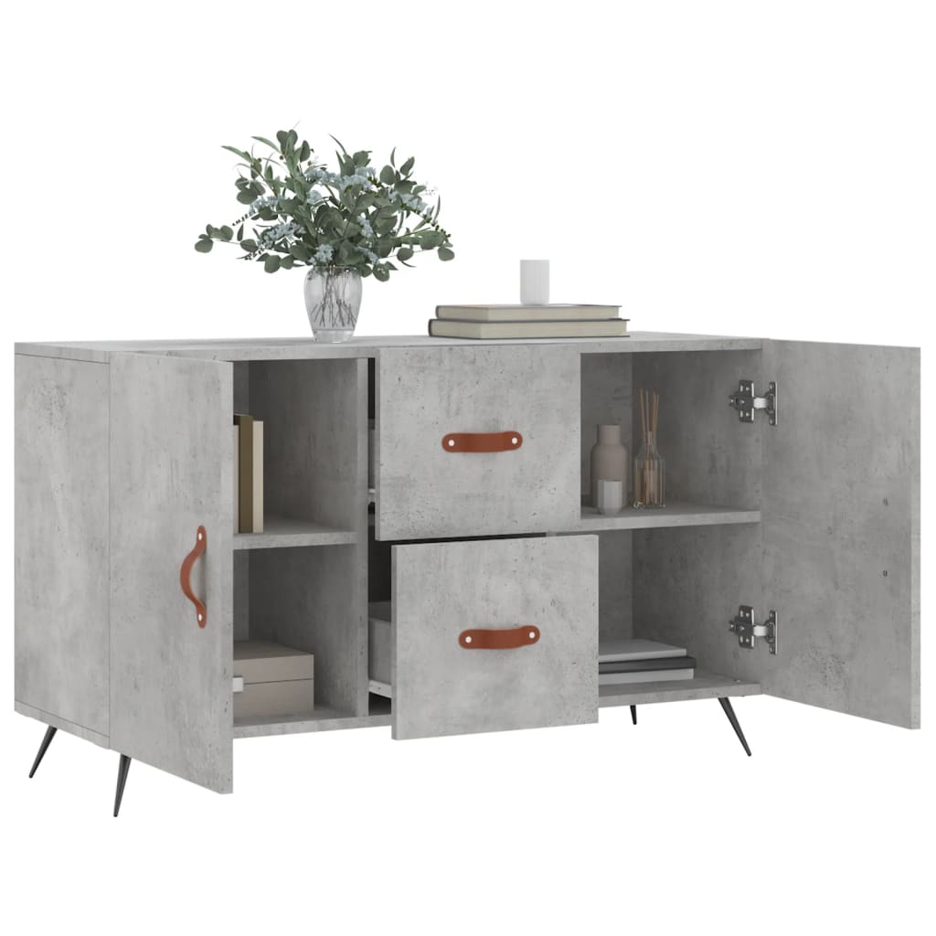 Sideboard Concrete Grey 100x36x60 cm Engineered Wood
