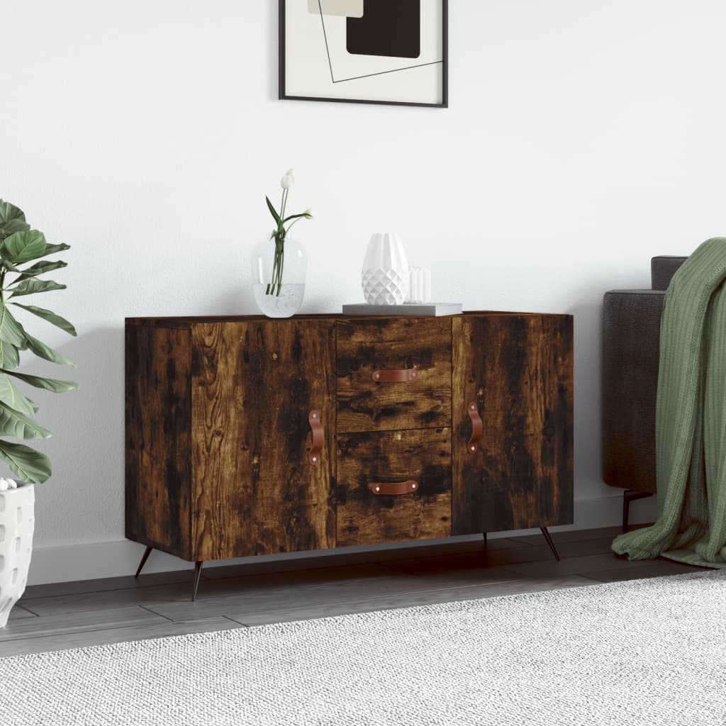 Sideboard Smoked Oak 100x36x60 cm Engineered Wood