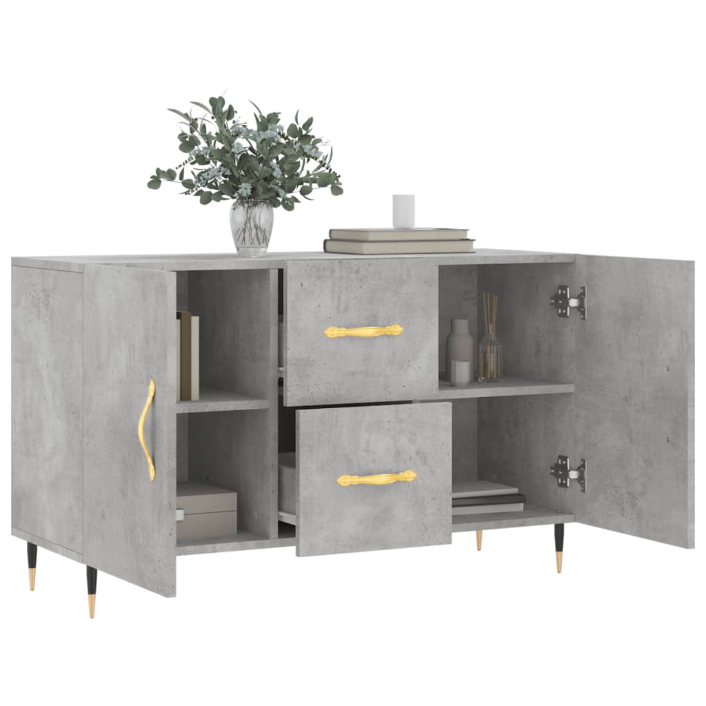 Sideboard Concrete Grey 100x36x60 cm Engineered Wood