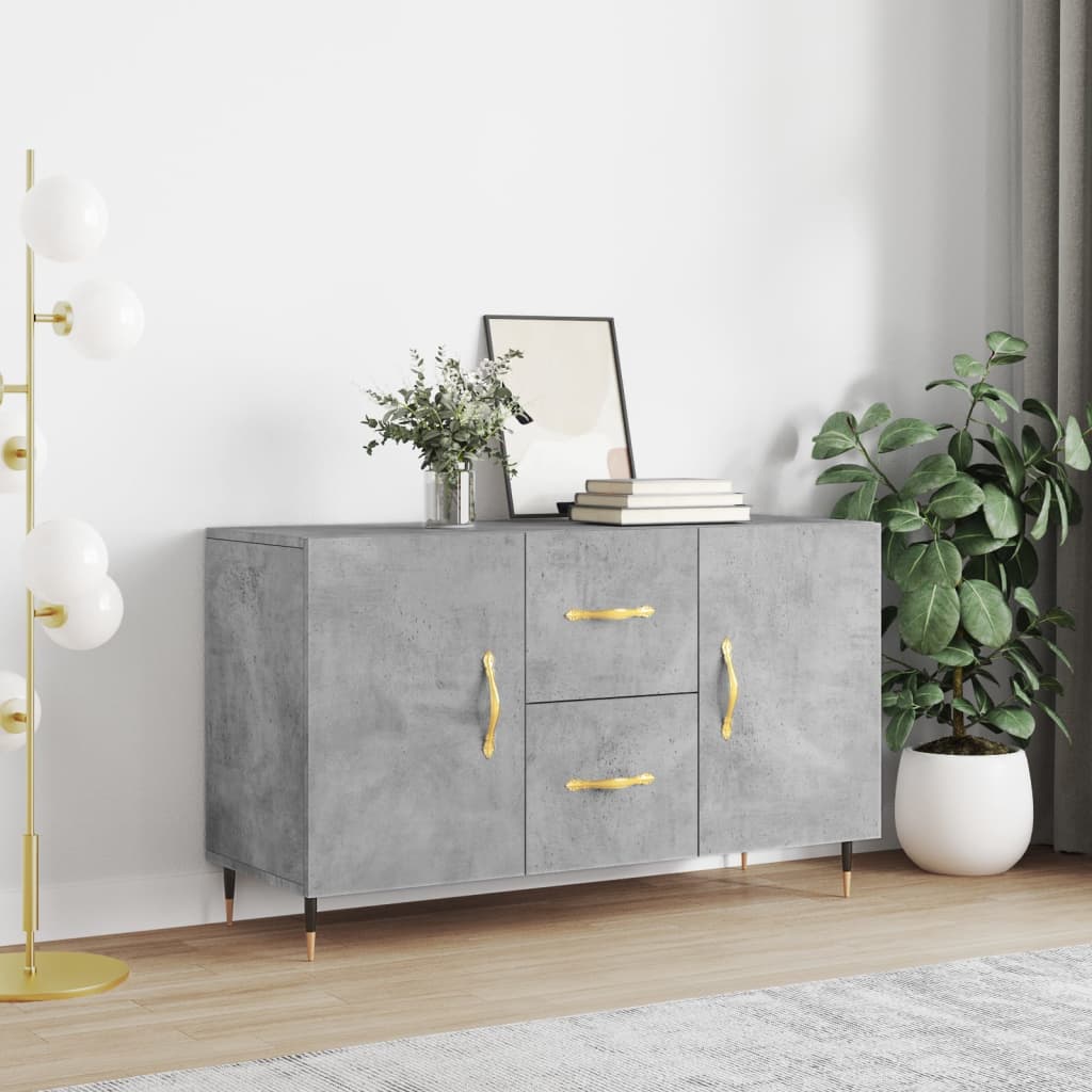 Sideboard Concrete Grey 100x36x60 cm Engineered Wood