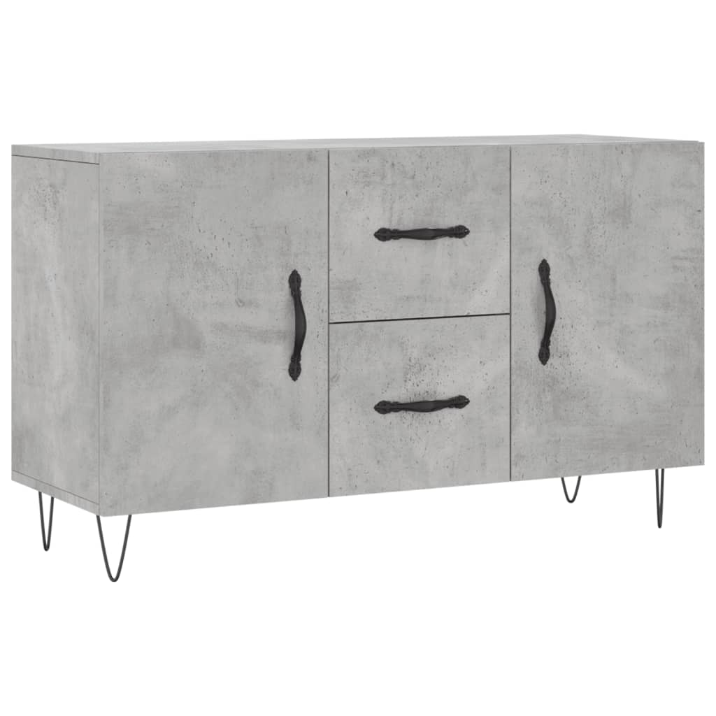 Sideboard Concrete Grey 100x36x60 cm Engineered Wood