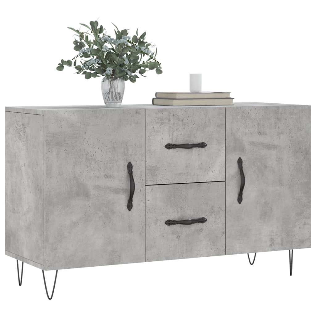 Sideboard Concrete Grey 100x36x60 cm Engineered Wood