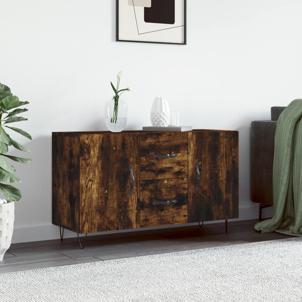 Sideboard Smoked Oak 100x36x60 cm Engineered Wood