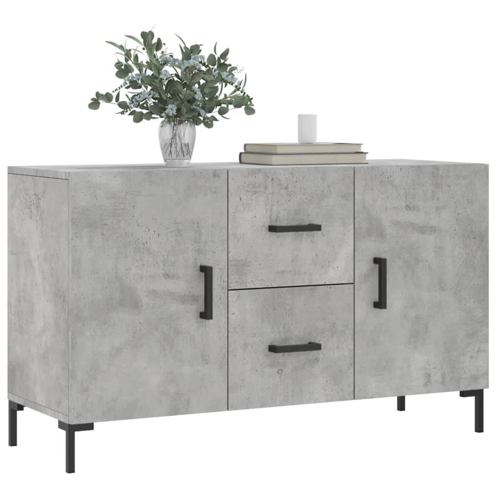 Sideboard Concrete Grey 100x36x60 cm Engineered Wood