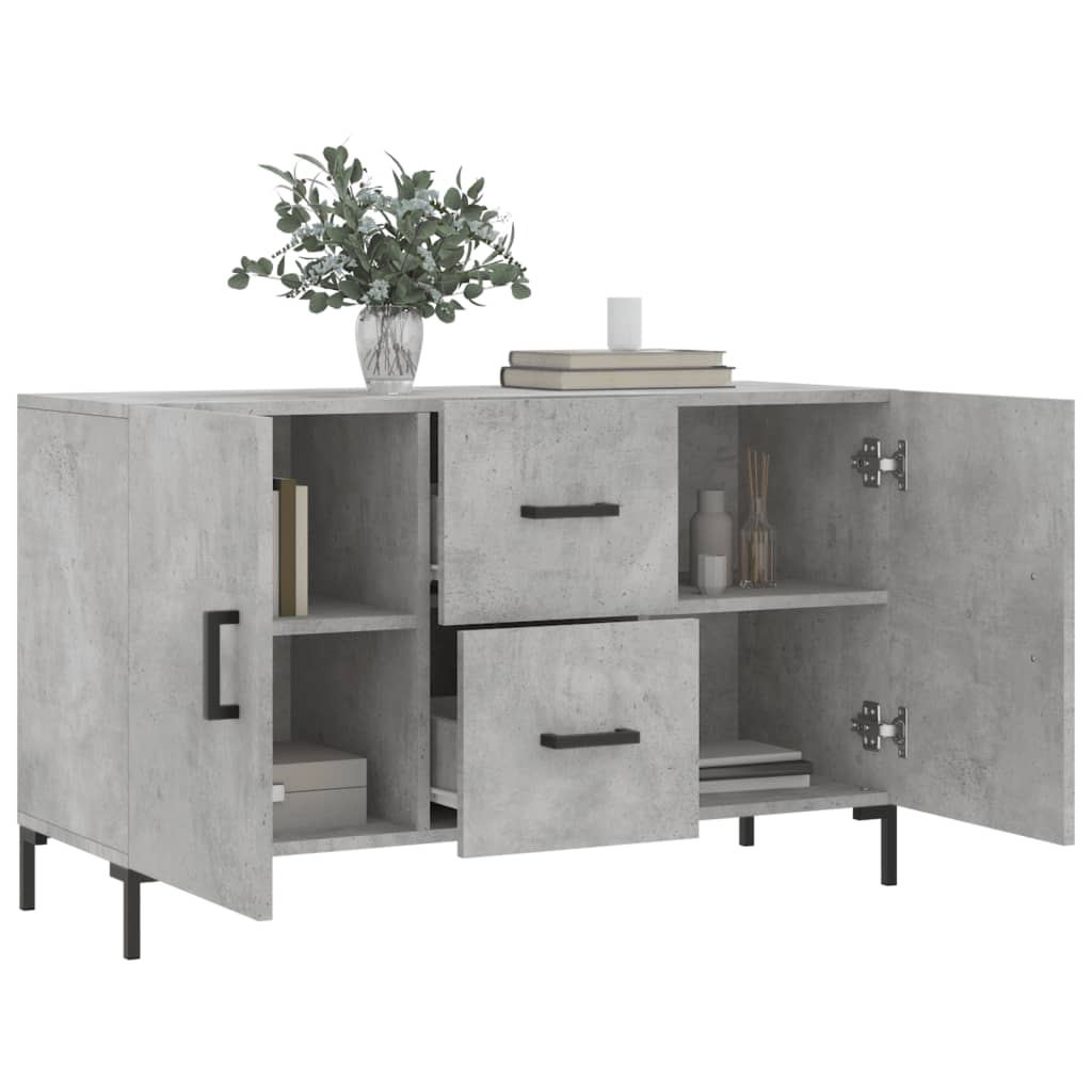 Sideboard Concrete Grey 100x36x60 cm Engineered Wood
