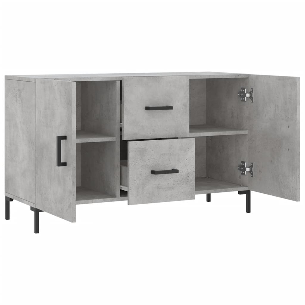 Sideboard Concrete Grey 100x36x60 cm Engineered Wood