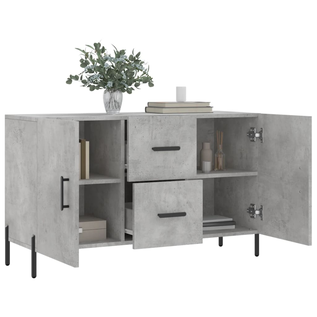 Sideboard Concrete Grey 100x36x60 cm Engineered Wood