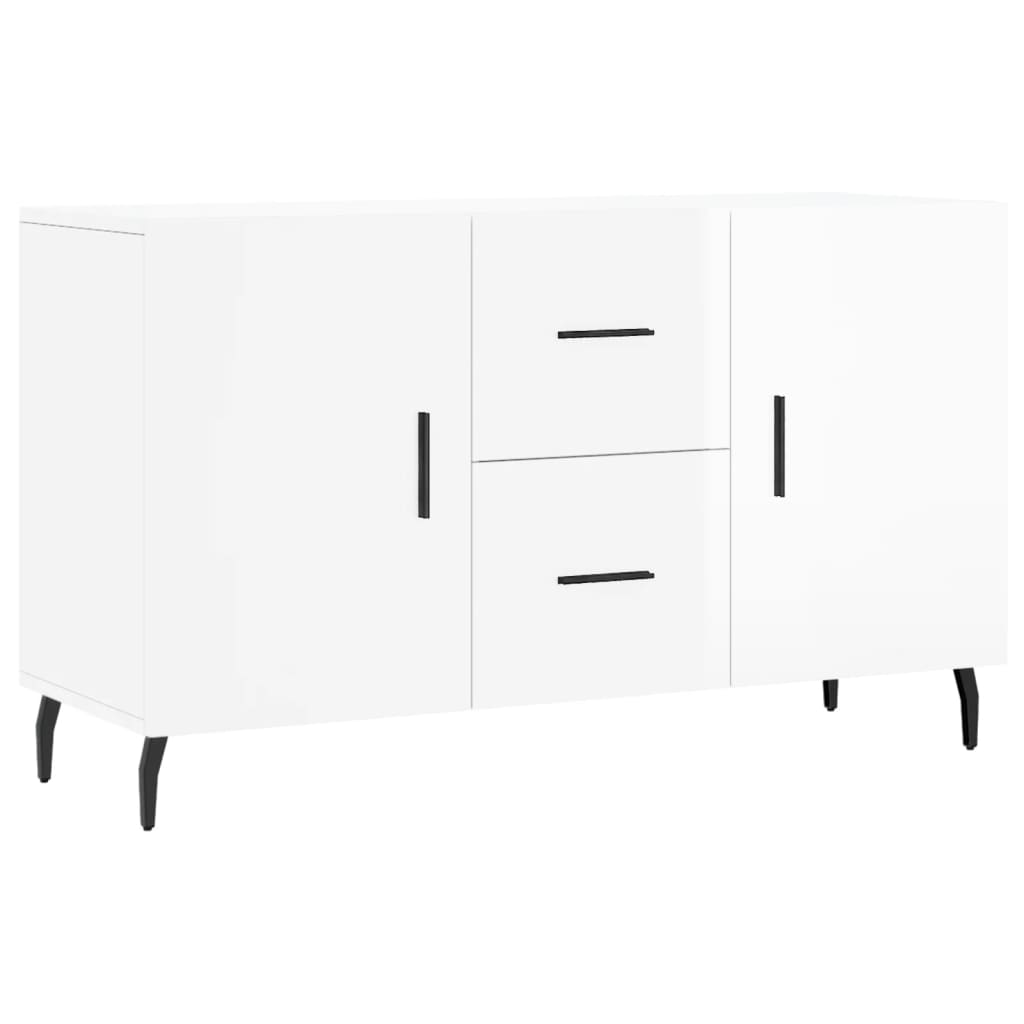 Sideboard High Gloss White 100x36x60 cm Engineered Wood