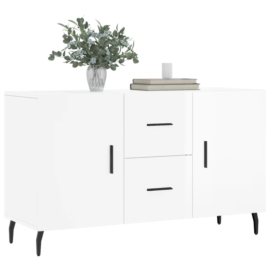 Sideboard High Gloss White 100x36x60 cm Engineered Wood