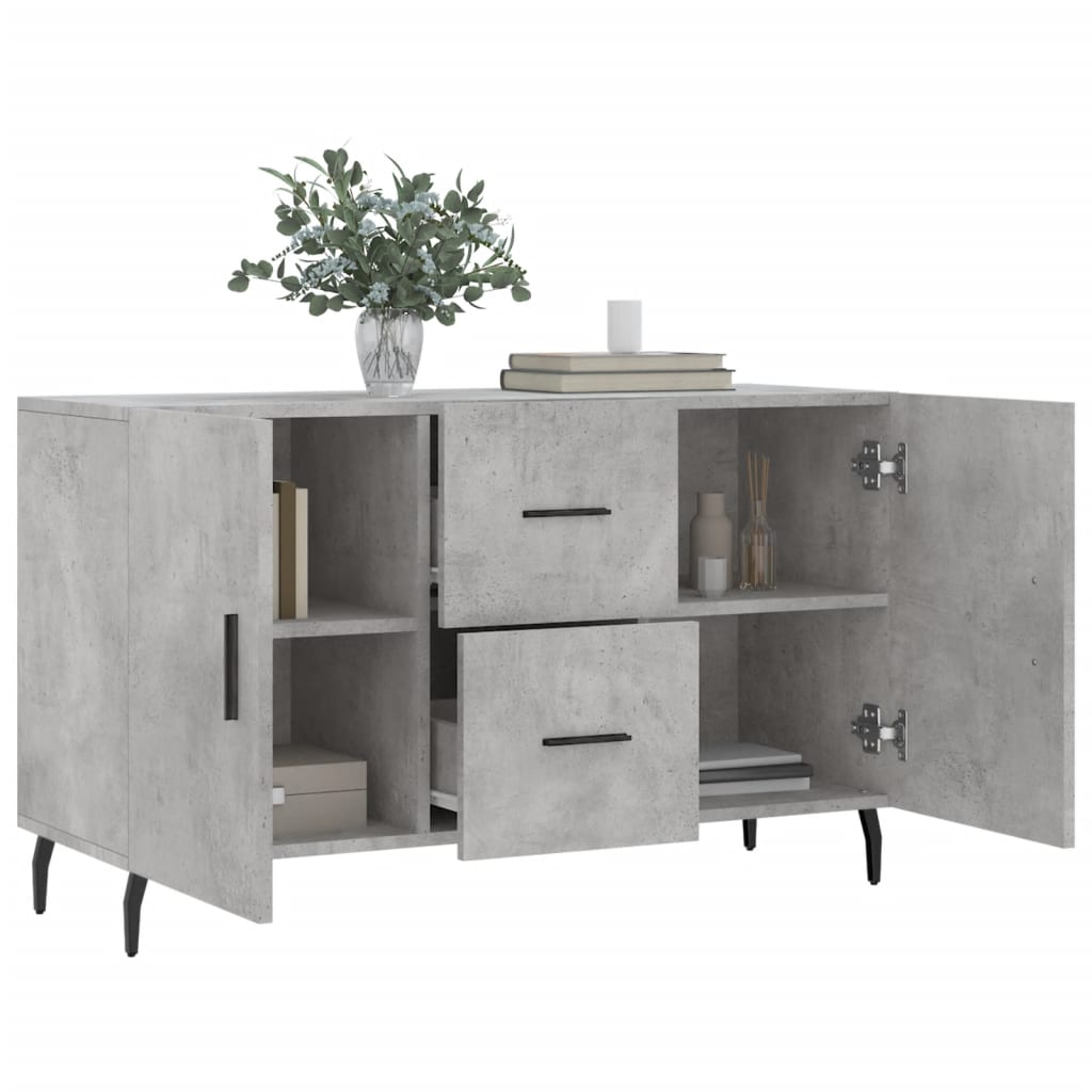 Sideboard Concrete Grey 100x36x60 cm Engineered Wood