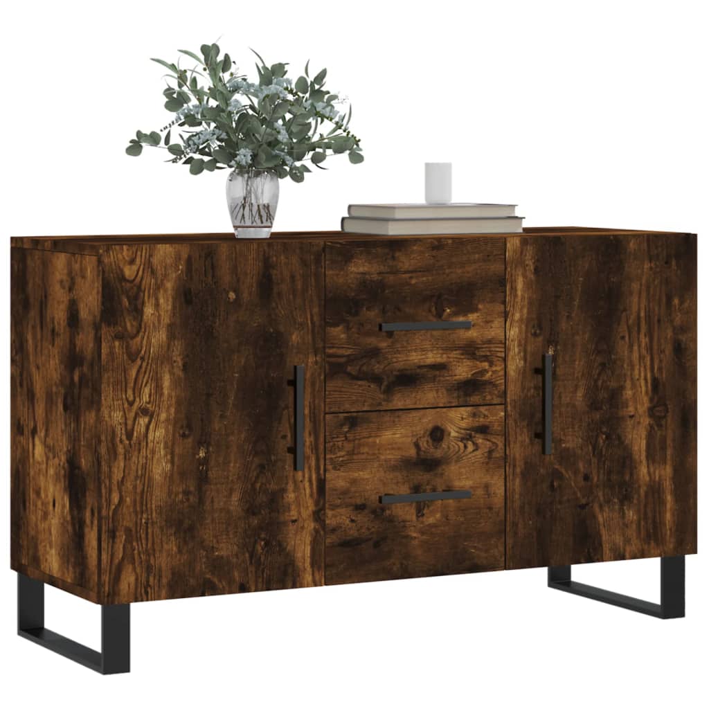 Sideboard Smoked Oak 100x36x60 cm Engineered Wood
