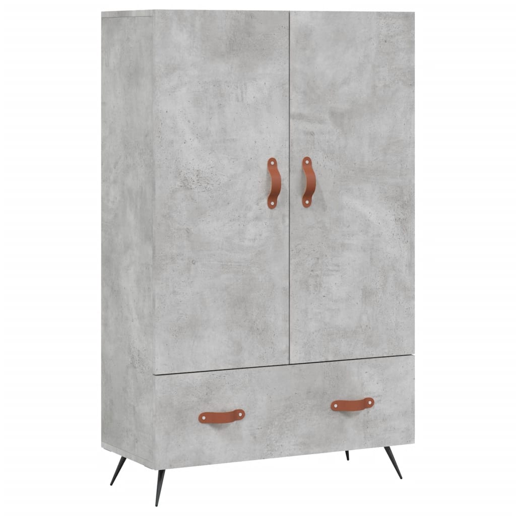 Highboard Concrete Grey 69.5x31x115 cm Engineered Wood