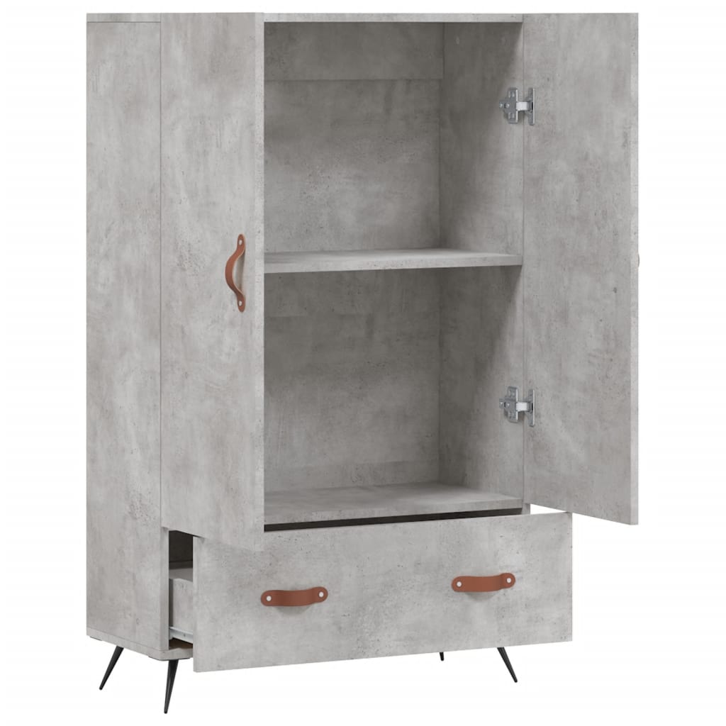 Highboard Concrete Grey 69.5x31x115 cm Engineered Wood