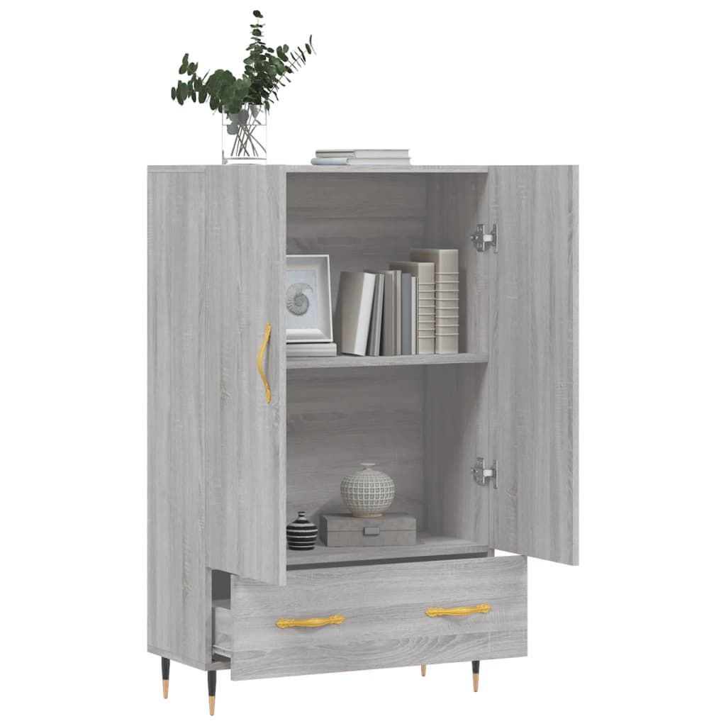 Highboard Grey Sonoma 69.5x31x115 cm Engineered Wood
